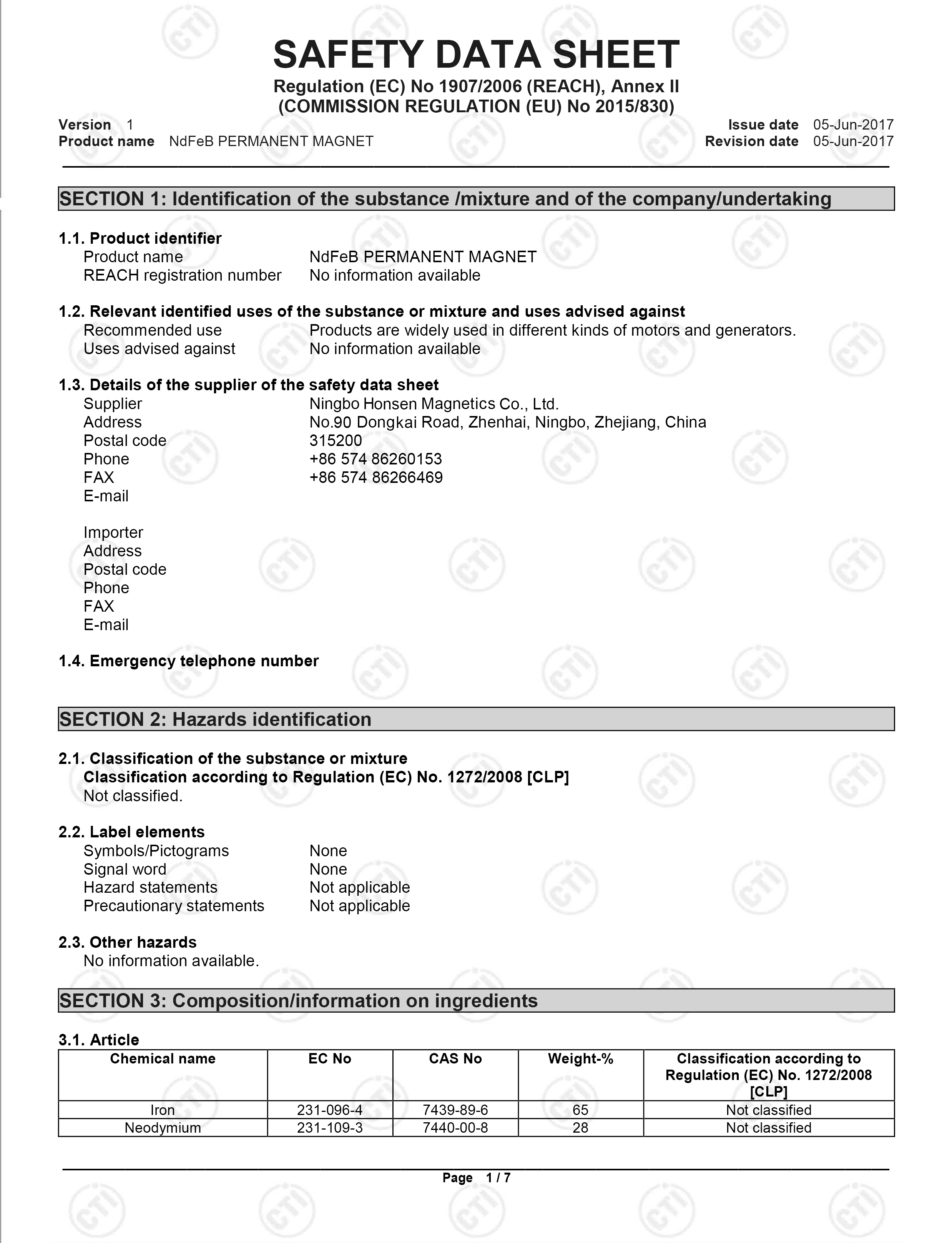 MSDS'ler