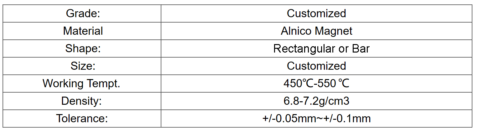 AlNiCo Magnet customized block