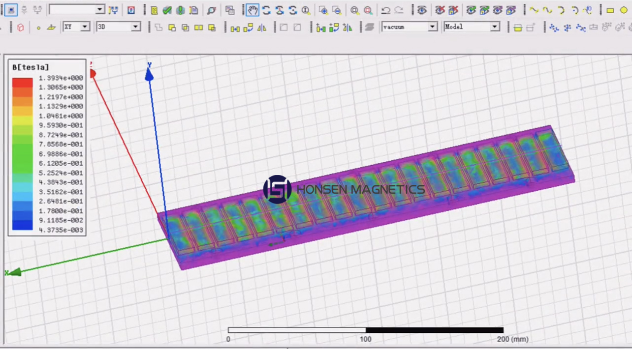 Linea Motor Magents Simulation